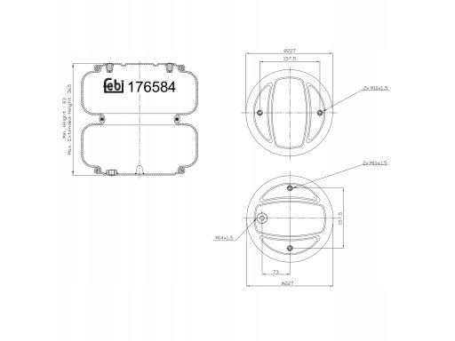 Fe176581 Miech Zawieszenia Pneumatycznego Pasuje Do: Scania G I, G Ii,