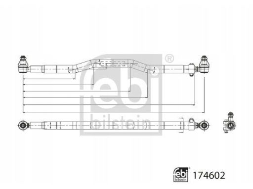 Fe174602 Drążek Kierowniczy Poprzeczny (L-1818Mm) Pasuje Do: Rvi Magnu