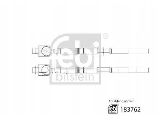Fe183762 Drążek Kierowniczy Boczny (Bez Końcówki) L/P (Dł.: 244Mm, Z