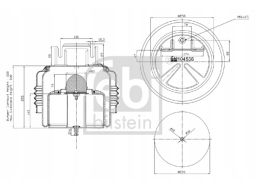 Fe104536 Miech Zawieszenia Pneumatycznego Pasuje Do: Rvi T, Volvo Fh,