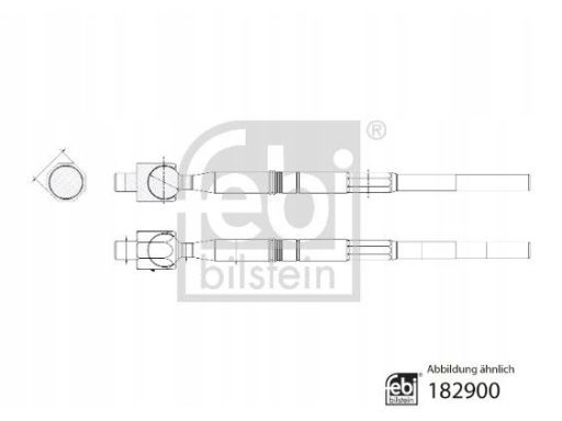 Fe182900 Drążek Kierowniczy Boczny (Bez Końcówki) L/P (Dł.: 320Mm, Z