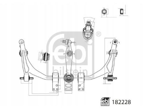 Fe182228 Wahacz Zawieszenia Koła Przód P Poprzeczny Przód 19/22 Mm (Z