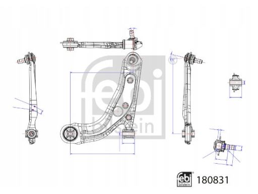 Fe180831 Wahacz Zawieszenia Koła Przód L Poprzeczny Przód 17 Mm (Z