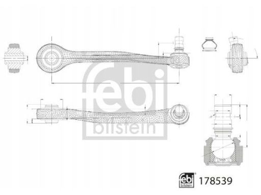 Fe178539 Wahacz Zawieszenia Koła Przód P Góra Z Przodu 18 Mm Pasuje Do