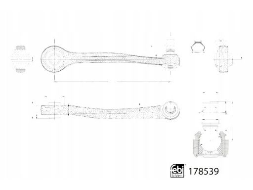 Fe178539 Wahacz Zawieszenia Koła Przód P Góra Z Przodu 18 Mm Pasuje Do