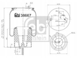 Fe38667 Miech Zawieszenia Pneumatycznego Pasuje Do: Scania G I, P I, R