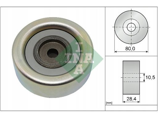 532 0933 10 Rolka Prowadząca Pasek Wielorowkowy Pasuje Do: Mitsubishi
