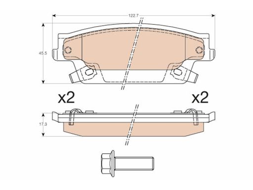 Klocek Hamulcowy Kpl. Gdb4452