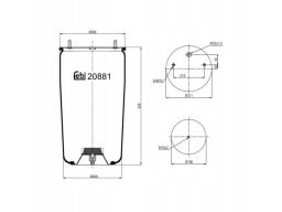 Fe20881 Miech Zawieszenia Pneumatycznego Tył L/P (Bez Podstawy) Pasuje