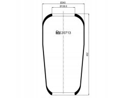 Fe20713 Miech Zawieszenia Pneumatycznego Pasuje Do: Volvo F10, F12, F1
