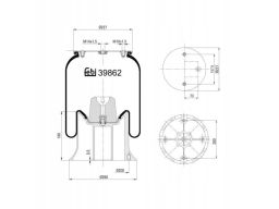 Fe39862 Miech Zawieszenia Pneumatycznego Pasuje Do: Scania 3, 4, G I,