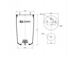 Fe20940 Miech Zawieszenia Pneumatycznego Tył L (Bez Podstawy) Pasuje D
