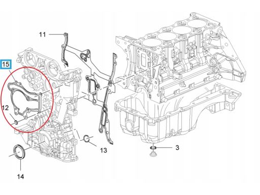 Uszczelka Pompy Cieczy Chłodzącej 744.570