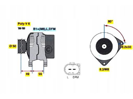 0 986 042 620 Alternator Bosch