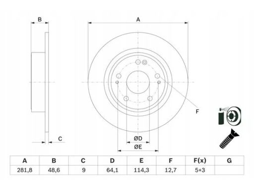 0 986 479 F76 Tarcza Hamulcowa Bosch