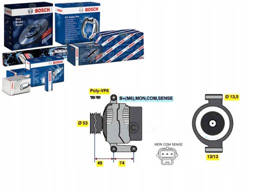 0 986 049 520 Alternator 0 986 049 520 Bosch