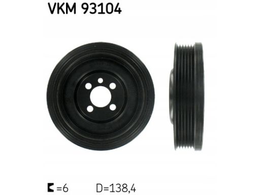 Vkm 93104 Koło Pasowe Wału Korbowego (Liczba Żeber: 6) Pasuje Do: Man