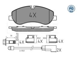 025 256 0217/Pd Klocek Hamulcowy Kpl. Przód (Z Podkładką Wytłumiającą)