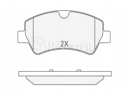 025 256 0418 Klocek Hamulcowy Kpl. Tył (Z Podkładką Wytłumiającą), Pas