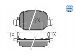 025 256 5217 Klocek Hamulcowy Kpl. Tył , Pasuje Do: Fiat 500L 0.9-1.6D