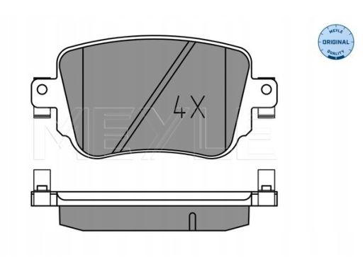 025 251 0917 Klocek Hamulcowy Kpl. Tył (Z Podkładką Wytłumiającą), Pas