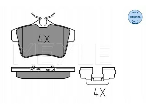 025 249 2217 Klocek Hamulcowy Kpl. Tył , Pasuje Do: Ds Ds 4, Ds 5, Cit