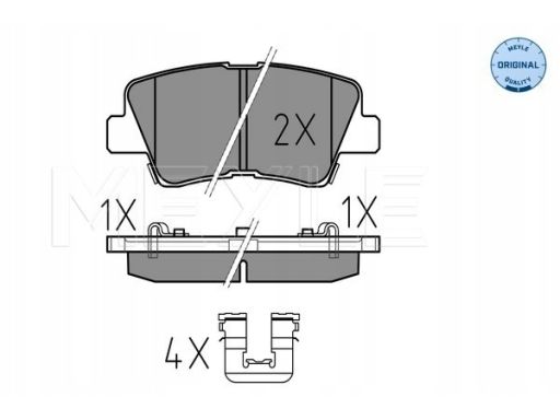 025 253 3715/W Klocek Hamulcowy Kpl. Tył (Z Dodatkami, Z Podkładką