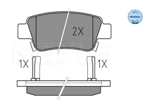 025 246 3516/W Klocek Hamulcowy Kpl. Tył , Pasuje Do: Honda Cr-V Ii, C