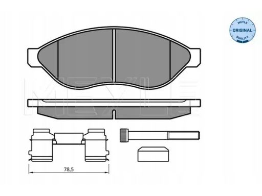 025 244 6819/W2 Klocek Hamulcowy Kpl. Przód (Z Podkładką Wytłumiającą)
