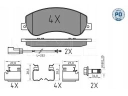 025 244 8419/Pd Klocek Hamulcowy Kpl. Przód , Pasuje Do: Ford Transit,