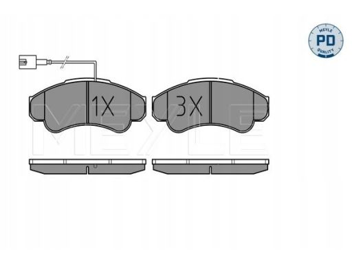 025 239 1919/Pd Klocek Hamulcowy Kpl. Przód , Pasuje Do: Citroen Jumpe
