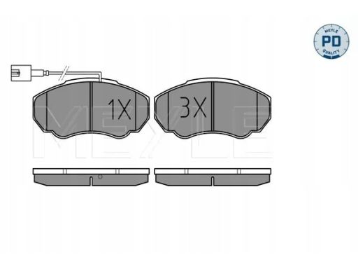 025 239 1719/Pd Klocek Hamulcowy Kpl. Przód , Pasuje Do: Citroen Jumpe