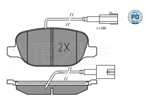 025 238 1118/Pd Klocek Hamulcowy Kpl. Tył , Pasuje Do: Alfa Romeo 159,