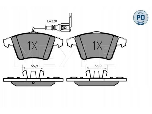025 237 4619/Pd Klocek Hamulcowy Kpl. Przód , Pasuje Do: Vw California