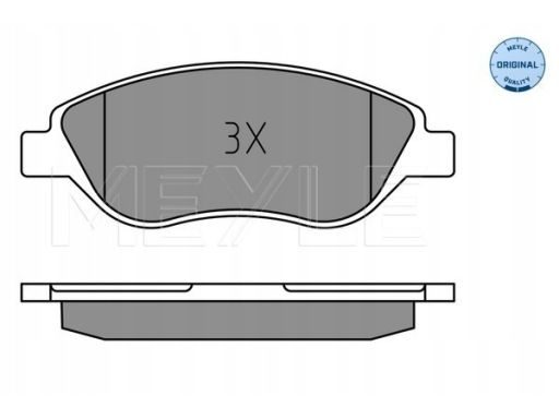 025 237 1119 Klocek Hamulcowy Kpl. Przód (Z Podkładką Wytłumiającą),