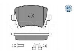 025 239 1417/Pd Klocek Hamulcowy Kpl. Tył , Pasuje Do: Audi A3, A4 B5,