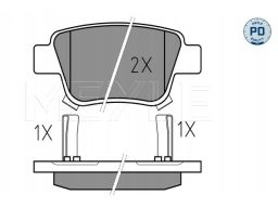 025 236 2016/Pd Klocek Hamulcowy Kpl. Tył , Pasuje Do: Toyota Avensis,
