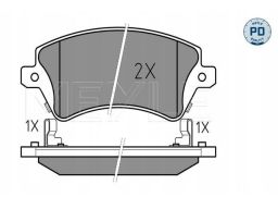 025 237 6617/Pd Klocek Hamulcowy Kpl. Przód , Pasuje Do: Toyota Coroll