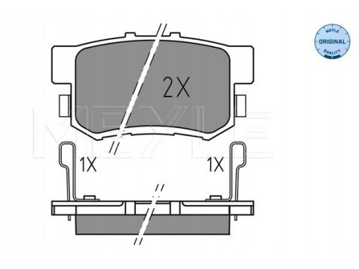 025 237 3615 Klocek Hamulcowy Kpl. Tył , Pasuje Do: Honda Cr-V Ii, Fr-
