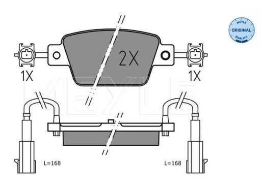 025 237 1418 Klocek Hamulcowy Kpl. Tył (Z Podkładką Wytłumiającą), Pas
