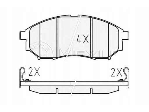 025 236 9816/W Klocek Hamulcowy Kpl. Przód , Pasuje Do: Infiniti Ex, G
