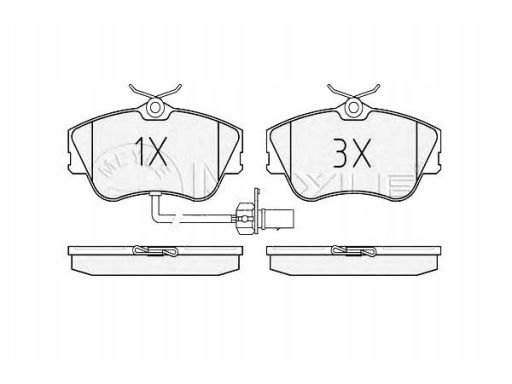 025 234 4519/W Klocek Hamulcowy Kpl. Przód , Pasuje Do: Vw California
