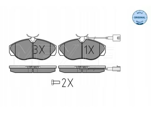 025 236 0219/W Klocek Hamulcowy Kpl. Przód , Pasuje Do: Citroen Jumper