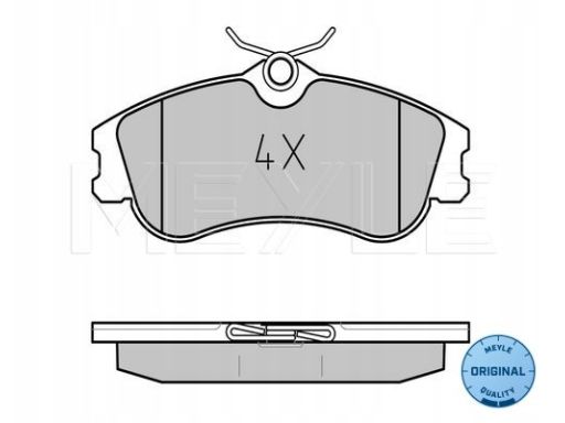 025 233 4619 Klocek Hamulcowy Kpl. Przód , Pasuje Do: Citroen Berlingo