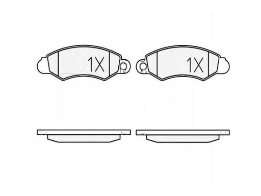 025 232 9614/W Klocek Hamulcowy Kpl. Przód , Pasuje Do: Subaru Justy I