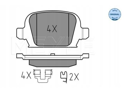 025 232 8414 Klocek Hamulcowy Kpl. Tył , Pasuje Do: Fiat Doblo/Minivan
