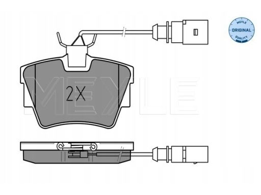 025 232 2416/W Klocek Hamulcowy Kpl. Tył , Pasuje Do: Vw Multivan T5,