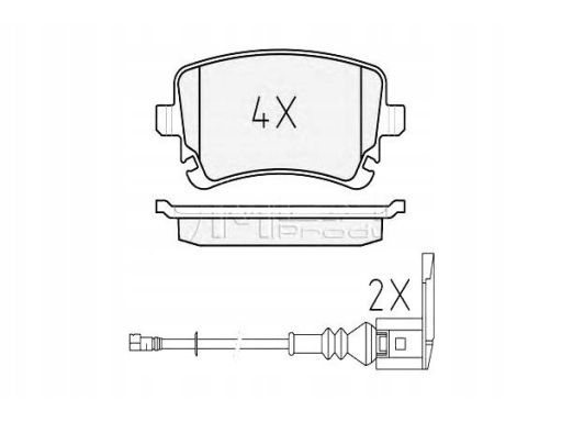 025 233 2617-1/Pd Klocek Hamulcowy Kpl. Tył , Pasuje Do: Audi A6 C6, V