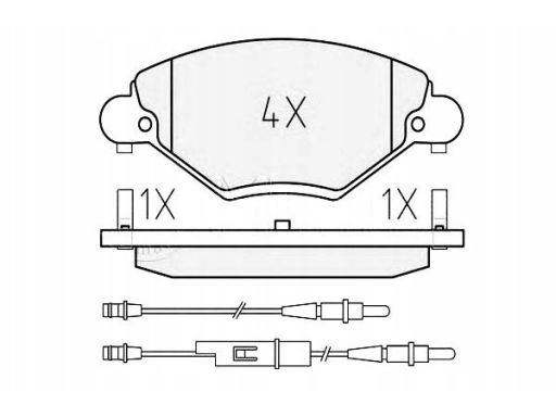 025 232 7717/W Klocek Hamulcowy Kpl. Przód , Pasuje Do: Citroen C5 I,
