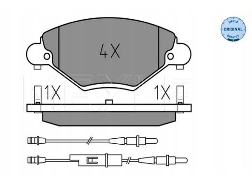 025 232 7717/W Klocek Hamulcowy Kpl. Przód , Pasuje Do: Citroen C5 I,